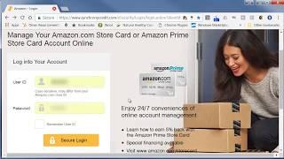 Amazon.com Store Card or Amazon Prime Store Card Account Online Access Review