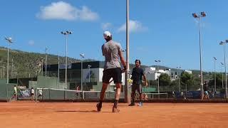 Practicing  tennis serve - vilas academy