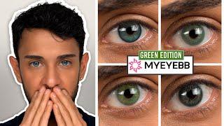 Most Natural Green Contact Lenses | MYEYEBB (Green Edition)