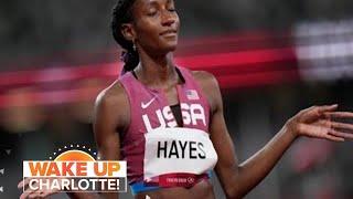 Quanera Hayes competing in women's 400m finals at Tokyo Olympics