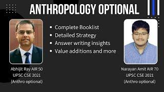 Beginner's guide | UPSC Anthropology Optional | Abhijit Ray IAS AIR 50 & Narayan Amit IAS AIR 70