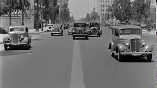 RETURN TO YESTERDAY 1935 ( VINTAGE AUTOS ON WILSHIRE BLVD LA )