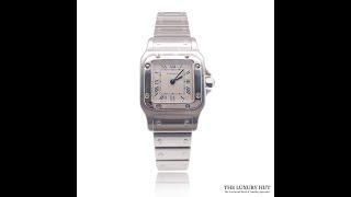 CARTIER SANTOS GALBEE STEEL REF 9057930 – 1990 – RARE FULL SET