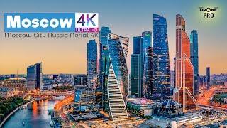 Moscow City Life 4K   Moscow Russia Aerial Travel