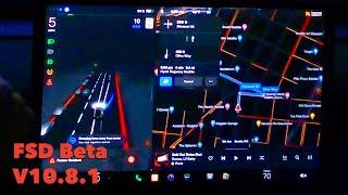 Self-Driving Tesla Downtown Seattle & Monorail (FSD Beta V10.8.1)