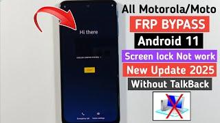 All Moto/Motorola 2025 Android 11 FRP/Google Lock Bypass | No Screen Lock | WITHOUT PC