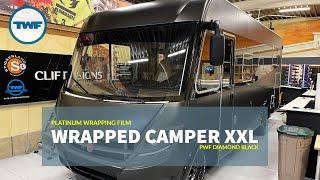 Camper wrap in PWF Matte Diamond Black Metallic