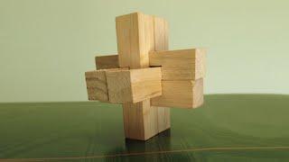 6-Piece Wooden Cross Puzzle -- Solution