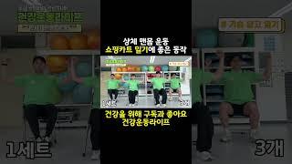 미는 힘을 키워, 카트를 밀어봐요 !(가슴 열고 닫기) #shorts #노인건강 #맨몸운동