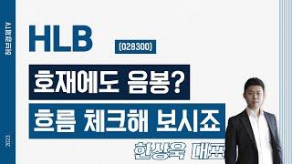 HLB(028300) - 호재에도 음봉? 흐름 체크해 보시죠