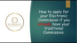 How to apply for electronic notary commission