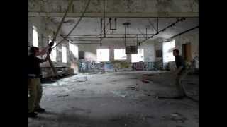 Abandoned School Gym Climbing Ropes