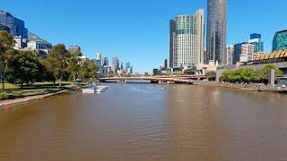 Sunny Melbourne Yarra River Walk