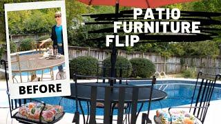 Rusted Metal Wrought Iron Patio Furniture Made New Again DIY... Trash to Treasure!