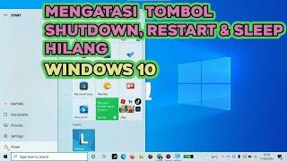 Memunculkan Shutdown, Restart & Sleep Yang Hilang di Windows 10