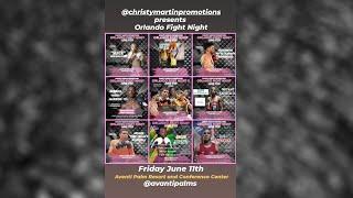 Christy Martin Promotions Orlando Fight night June 11th