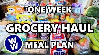 One Week Grocery Haul PLUS FAMILY FRIENDLY WW Meal Plan Menu! Weight Watchers  Points Included!