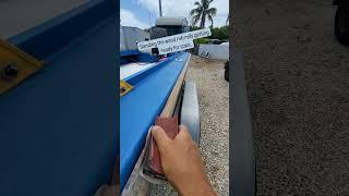 Sanding Rub Rails for Staining #shorts #boatproject