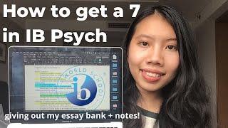 IB PSYCHOLOGY: How to get a 7? | Notes+Resource giveaway!