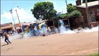 Police engage vihiga jss teachers in a running battle after they blocked their way to TSC offices