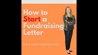 How To Start a Fundraising Letter