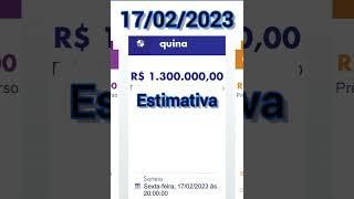 Estimativas Loterias Caixa 17/02/2023 #caixa #loteria #jogosdehoje #milionária