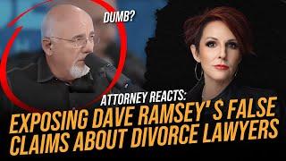 Exposing Dave Ramsey's False Claims About Divorce Lawyers | Attorney Billie Tarascio Reacts