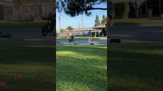 Run or bike, who wins? Little bro or big sister? #ebike #kidsonbikes #siblings