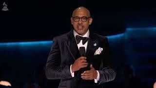 Recording Academy CEO Harvey Mason jr. Deliver His Speech At The 2025 GRAMMYs