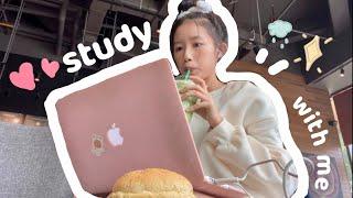 study with me at the café (highschool malaysia) ️‍ + japan grocer  中学生の周六