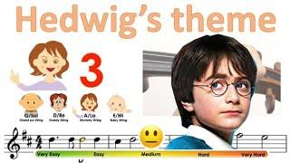 Hedwig's theme from Harry potter sheet music & violin finger pattern tutorial | HTP TV