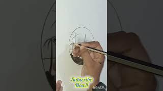 HOW TO DRAW A BEAUTIFUL SCENERY #sketchshorts#shortsvedios#viralshorts