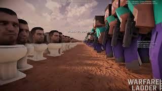 WILL 100,000 Skibidi Toilets CONQUER 100 Steves WITH GUNS?