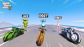 OGGY AND JACK, PINKPANTHER DOING DEADLINE PARKOUR CHALLENGE (GTA 5 Funny Moments)