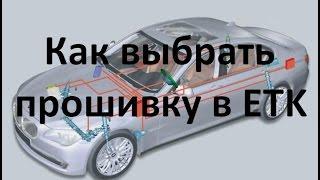 Как выбрать прошивку в ETK/BMW choose firmware in the ETK