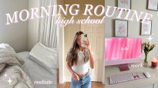 high school morning routine + grwm *realistic & productive*