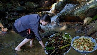 How to soak delicious figs and catch stream snails | Nhi Dao Do