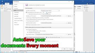 How to turn on autosave in word for all documents