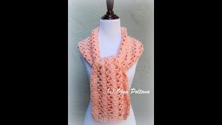 Very EASY lacy scarf, Crochet tutorial, link in the description!