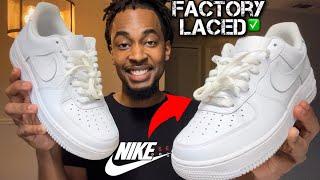 HOW TO FACTORY LACE AIR FORCE 1 (The Easiest Way)