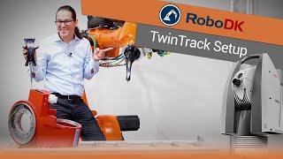 Roboterkalibrierung mit Lasertechnik - Setup mit RoboDK TwinTrack und Leica Lasertracker