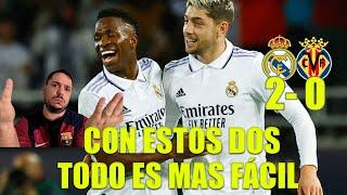 REAL MADRID 2 - 0 VILLARREAL. VINICIUS Y VALVERDE LE DAN UNA VICTORIA VITAL AL REAL MADRID.