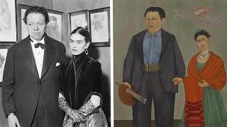 Frida Kahlo and Diego Rivera's Wedding Portrait