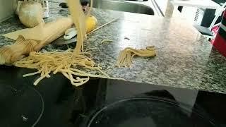 Homemade Spaghetti (Macaroni) without machine.