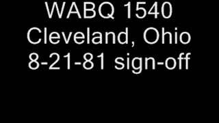 WABQ 1540 Cleveland, Ohio AM DX sign -off 1981