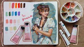 Sui Gouache review + painting try on