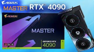 AORUS MASTER RTX 4090 OC Edition 24GB Unbox Install Gameplay