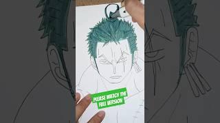 Drawing Roronoa Zoro #onepiece #roronoazoro #youtuberemix #youtubeshorts #animedrawing #shortvideo