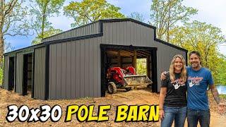 DIY Couple Builds DREAM BARN in 20(ish) Minutes / START TO FINISH / Barndominium