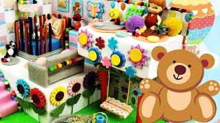 Baby House  Miniature Cardboard House  DIY Rainbow House